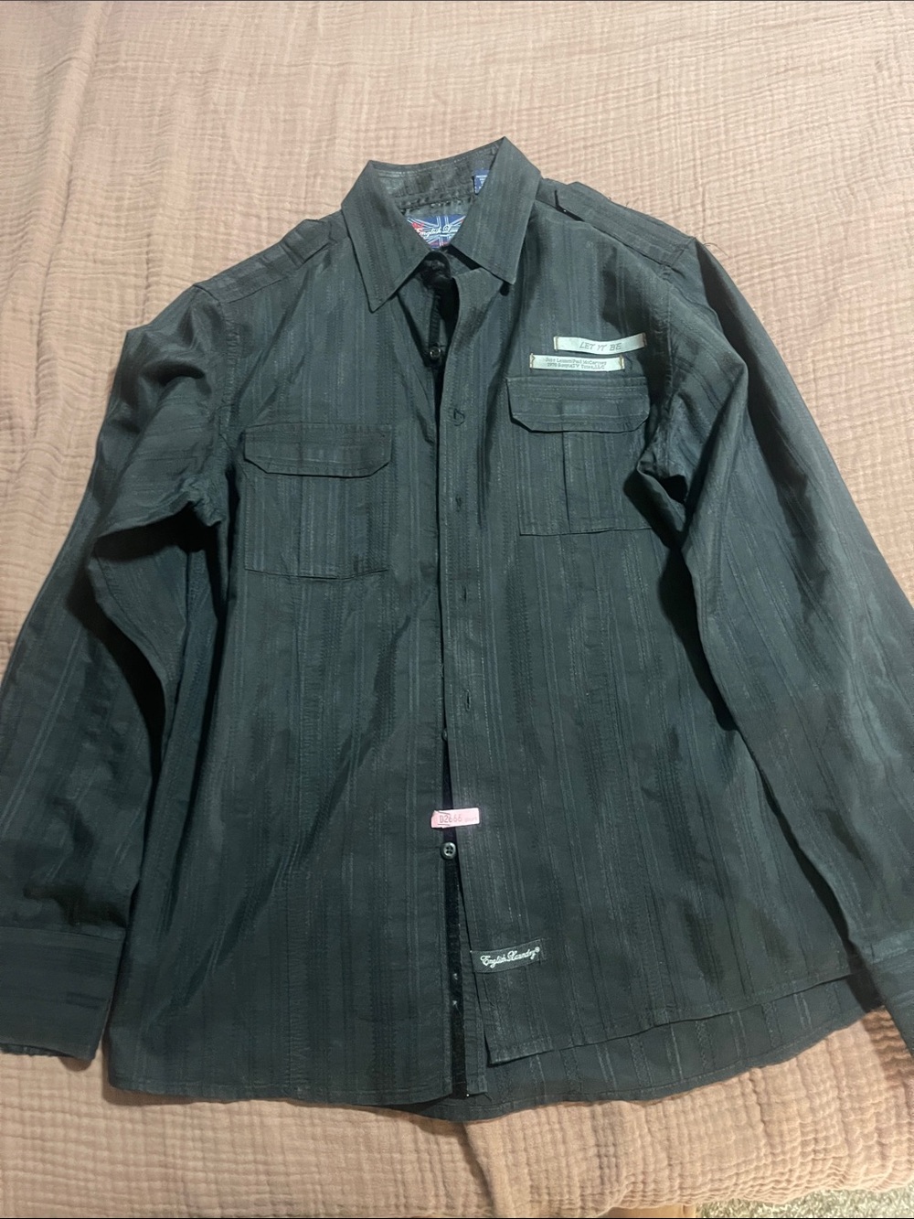 English Laundry Mens Long-Sleeve Button Shirt Jacket